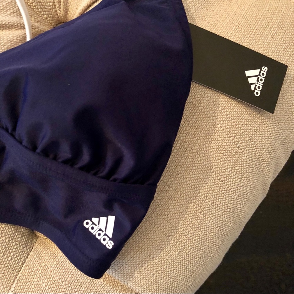 New ADIDAS Criss Cross Sexy Navy Bikini Top - Picture 6 of 8
